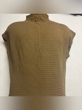 Madewell Oversized Funnelneck Sleeveless Tunic Top in Golden Spinach (Green) XS